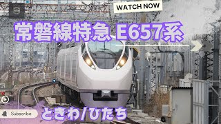 常磐線特急E657系ときわ東京駅入線　Joban Line Limited Express E657 Series Tokiwa Tokyo Station Line