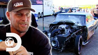 Axman's Car Engulfed In Flames During Intense Race Against Chuck | Street Outlaws: No Prep Kings