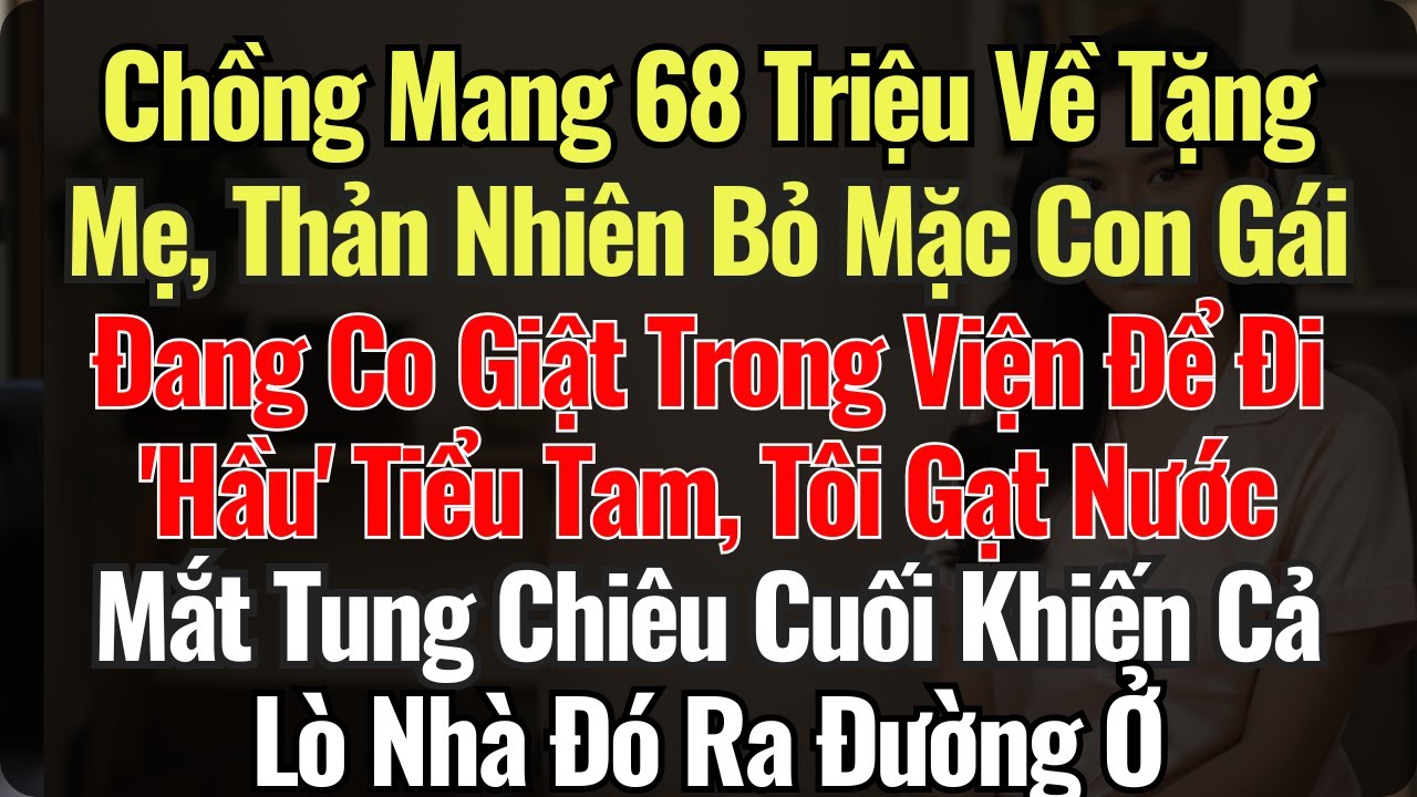Chồng Mang 68 Triệu Về Tặng Mẹ, Thản Nhiên Bỏ Mặc Con Gái Đang Co Giật Trong Viện Để Đi 'Hầu' Tiểu
