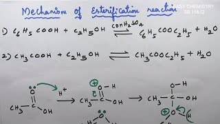 Esterification reaction/formation of ethyl acetate/Carbonyl compound/Unit 12s and Carboxylic acids/