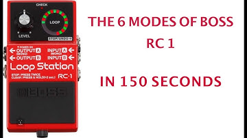 BOSS RC 1 - Setting Up and Understanding Modes ( In 150 seconds )