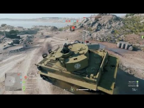 Battlefield 5-Tiger tank shoots down plane