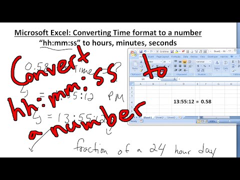 Microsoft Excel 2007에서 시간을 숫자, 초, 시간 및 분으로 변환