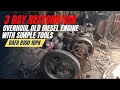 3 Day Restoration : Overhoul Old Diesel Engine With Simple tools Daffa R100 10PK