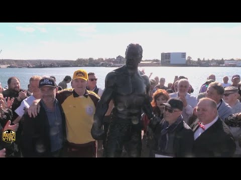 Statue of 'The Real Rocky' Chuck Wepner unveiled at Bayonne's Dennis P. Collins Park