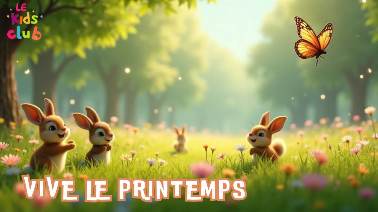 🌸🌼🎶 Vive le Printemps 🌸 - Chanson pour enfants de 2 à 6 ans en français ...