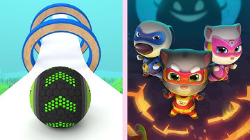 Going Balls vs Talking TOM Hero Dash - All Level Gameplay Android,iOS