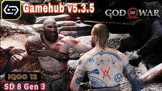 God Of War 4 2018 PC Android play On Emulator Gamehub v5.3.5 | Snapdragon 8 gen 3 | iqoo 12