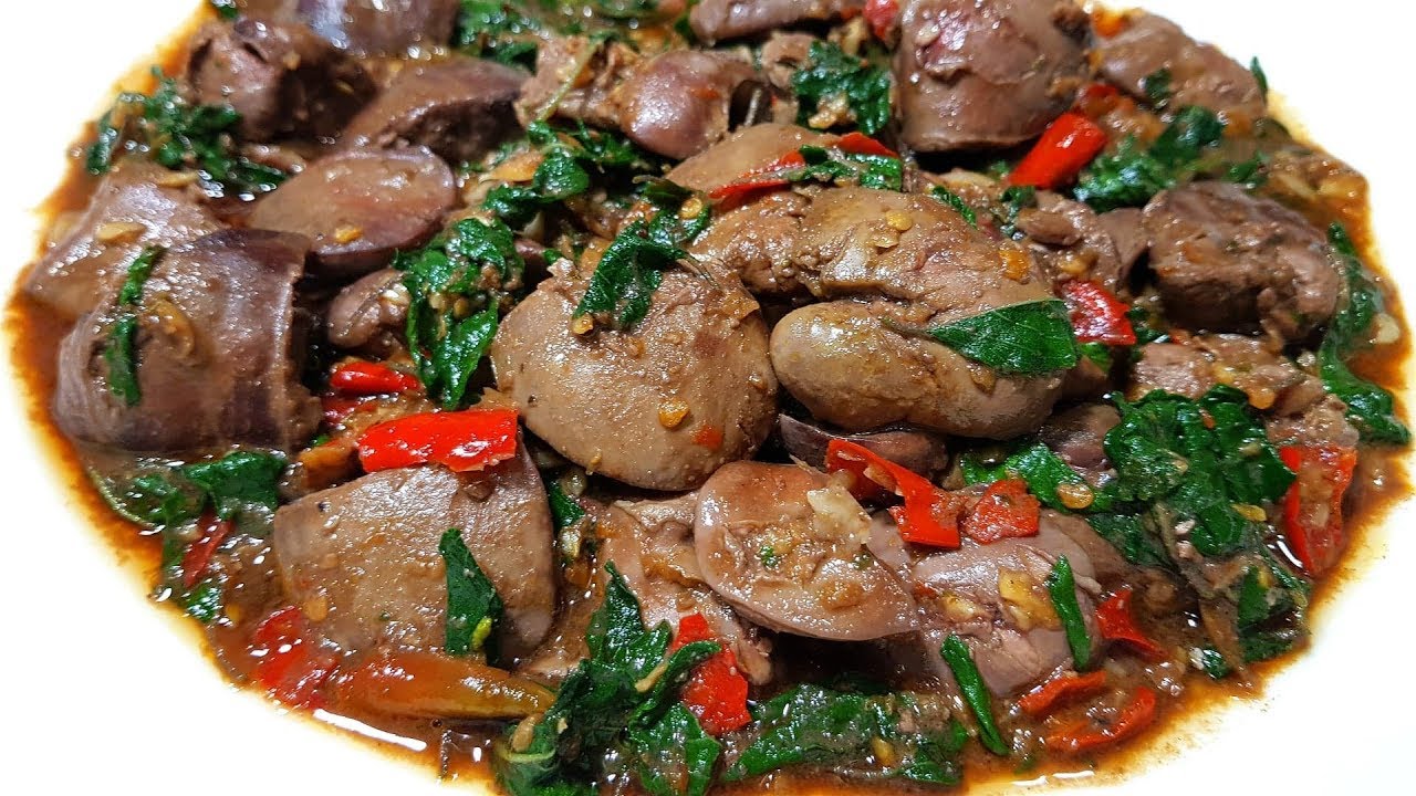 กับข้าวกับปลาโอ 605 : ผัดกะเพราตับไก่ ผัดเผ็ดๆ ตับนุ่ม ไม่คาว ster chicken  liver with holy basil - YouTube