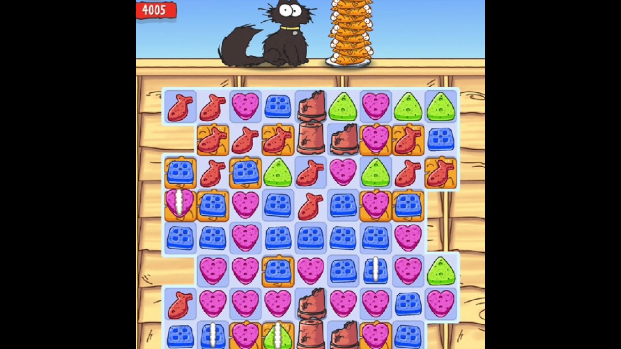 Simons Cat - Crunch Time - Level 41 - No Boosters (by match3news.com)