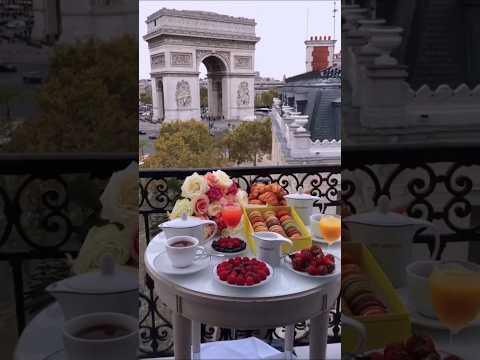 Colourful breakfast in paris 🍍🍎🍓🍇