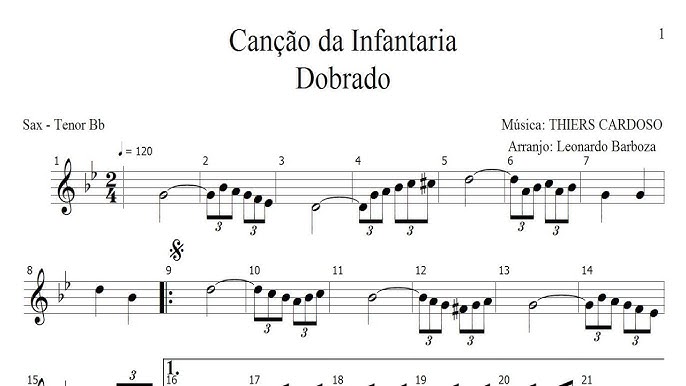 Clarinete Bb: Canção da Infantaria Projeto Você Tocando Junto Comp. TH