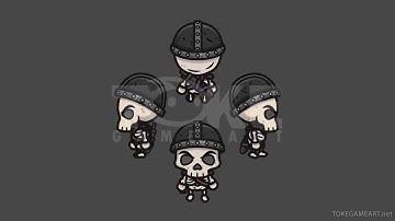 Skeleton Warrior - 4 Directional 2D Character Sprite