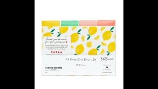 Outshine Premium Recipe Card Dividers 4x6 with Tabs, Fruit Design (Set of 24) | Recipe Box Dividers