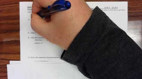 9 6 Game Theory and The Simplex Method