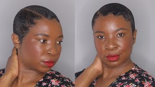 How To Sleek Back Short Natural Hair | South African YouTuber