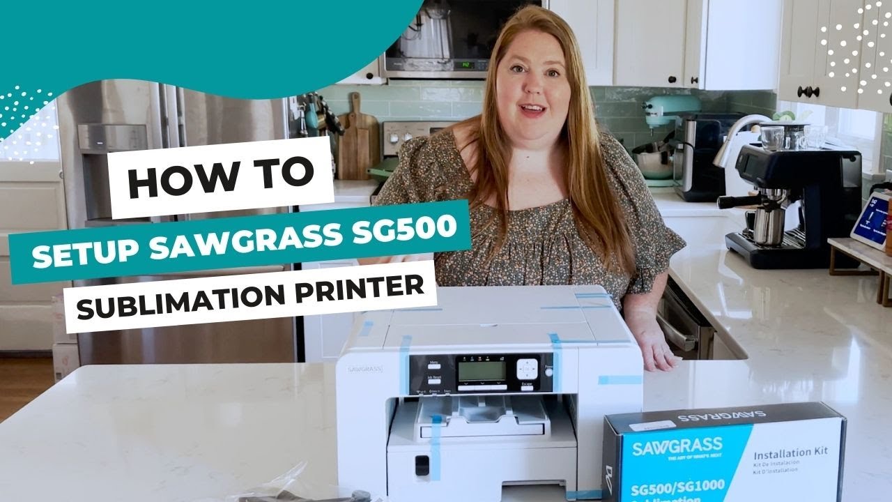 SawGrass SG500 Sublimation Printer & Sublijet UHD Starter Installation Kit  Bundle for Dye Sublimation Blank Printing, Sublimation Ink, Heat Tape,  Samples, Beginners Guide, and Paper Included 