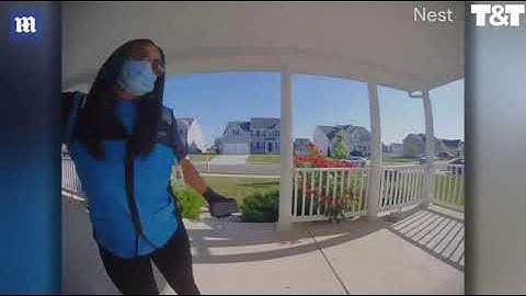 Amazon driver knocks three times then yells 