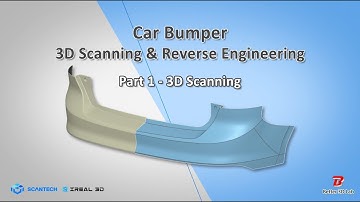 iReal M3 3D Scanning the Car Bumper for Reverse Engineering and Manufacturing