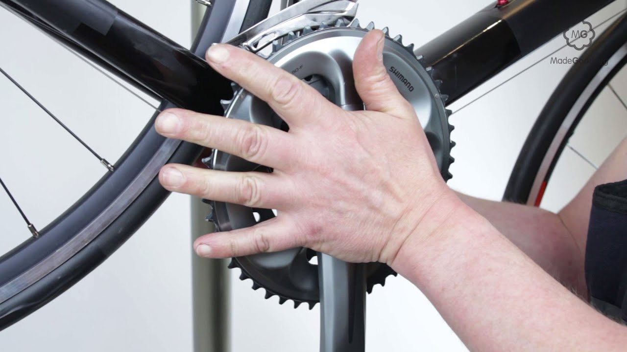 Eine Shimano-Hollowtech-Kurbelgarnitur am Fahrrad montieren