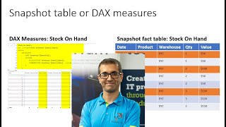 power bi modeling tip   snapshot table or dax measures
