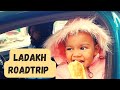 On the way to ladakh  saanvi having food inside the car toddler ladakh roadtrip traveller