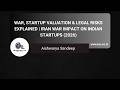 War, Startup Valuation & Legal Risks Explained | Iran War Impact on Indian Startups (2026)