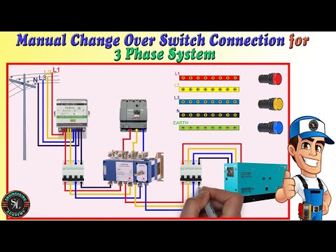 3 Phase Manual Change Over Switch Connection / Three Phase Manual Transfer Switch Wiring Diagram