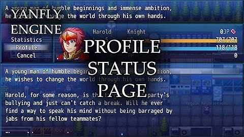 YEP.48 - Profile Status Page - RPG Maker MV