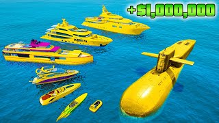 УГНАЛ РОСКОШНЫЕ ЗОЛОТЫЕ ЯХТЫ В ГТА 5 ОНЛАЙН! (GTA 5 ONLINE)