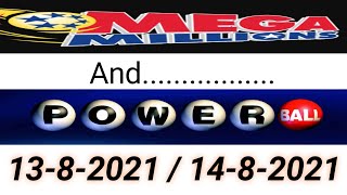 Mega millions || Power ball || american lottery, 13-8-2021,