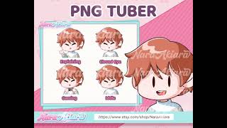 Boy PNGTuber Design - Avatar Brown Hair Boy For Elevate Your Vtuber Stream on Youtube and Twitch
