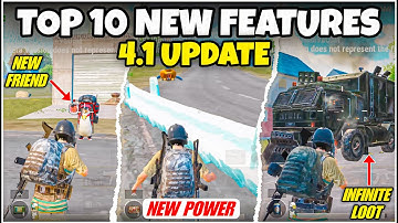 BGMI NEW UPDATE IS CRAZY😍TOP 10 NEW FEATURES AND CHANGES IN BGMI 4.1 UPDATE | BGMI WINTER MODE EVENT