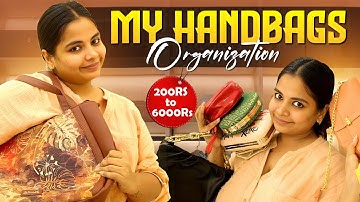 GIVEAWAY 🔥 வித விதமா Bags Organize பண்றேன்👜  | Zouk Bags Giveaway | Keerthi Shrathah