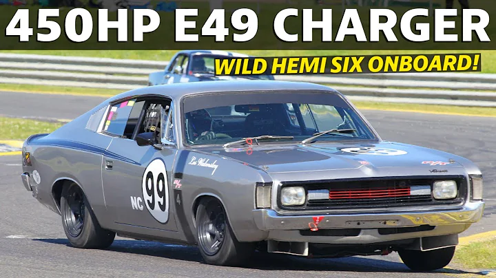 Angry 450HP Valiant Charger ONBOARD – 1972 E49 Hemi Six takes on V8's at Sandown!