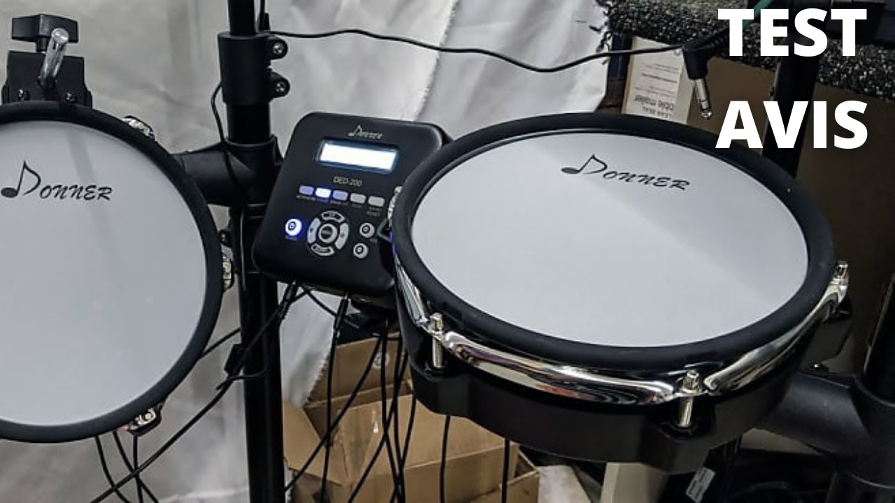 Donner DED-200 Kit de batterie électronique avec 450 sons, connectivité USB  MIDI, trônes de batterie, baguettes, écouteurs, câble audio, cadeau  d'anniversaire de Noël : : Instruments de musique et Sono