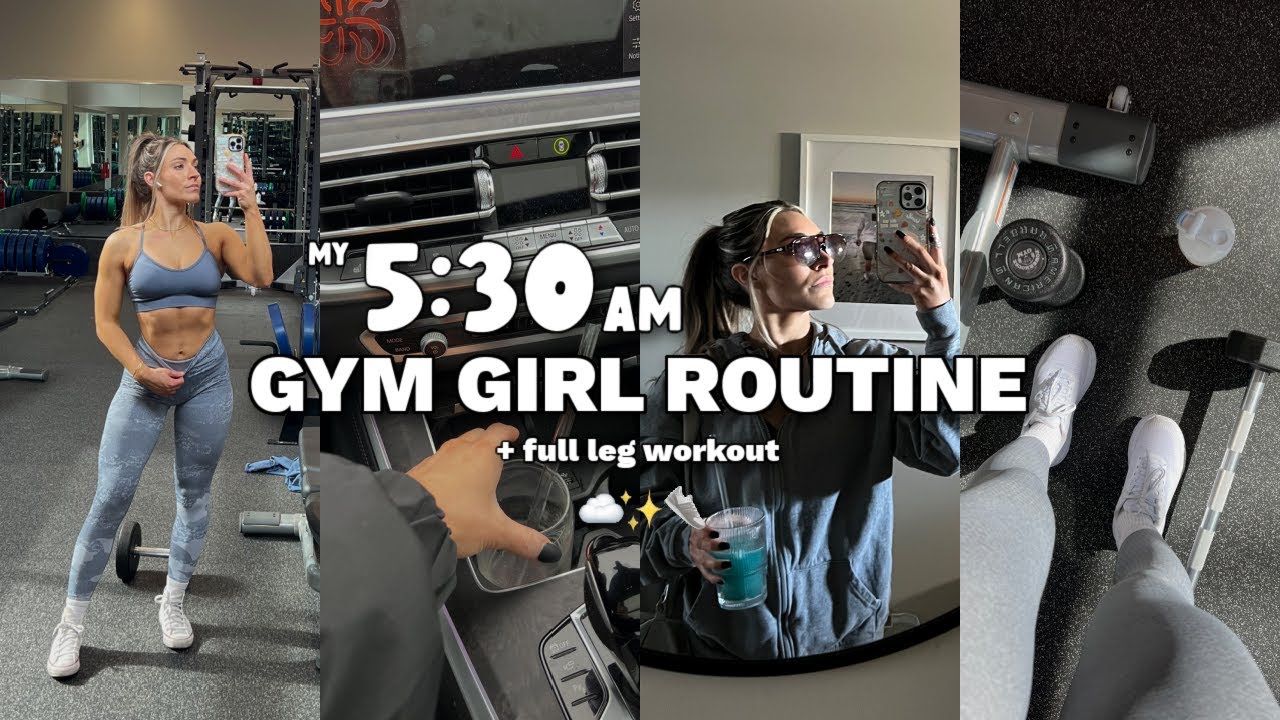 ⁣MY 5:30am GYM GIRL MORNING ROUTINE