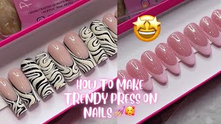 HOW TO MAKE TRENDY PRESS ON NAILS ! 💅🏼 TUTORIAL
