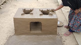 Mud Kitchen Ideas । mitti ka chula kaise banaye । Village Kitchen #Viral #shortsfeed #trending