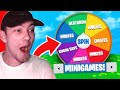 *NEW* Wheel of Fortnite Minigames... (MINIGAME ROULETTE)