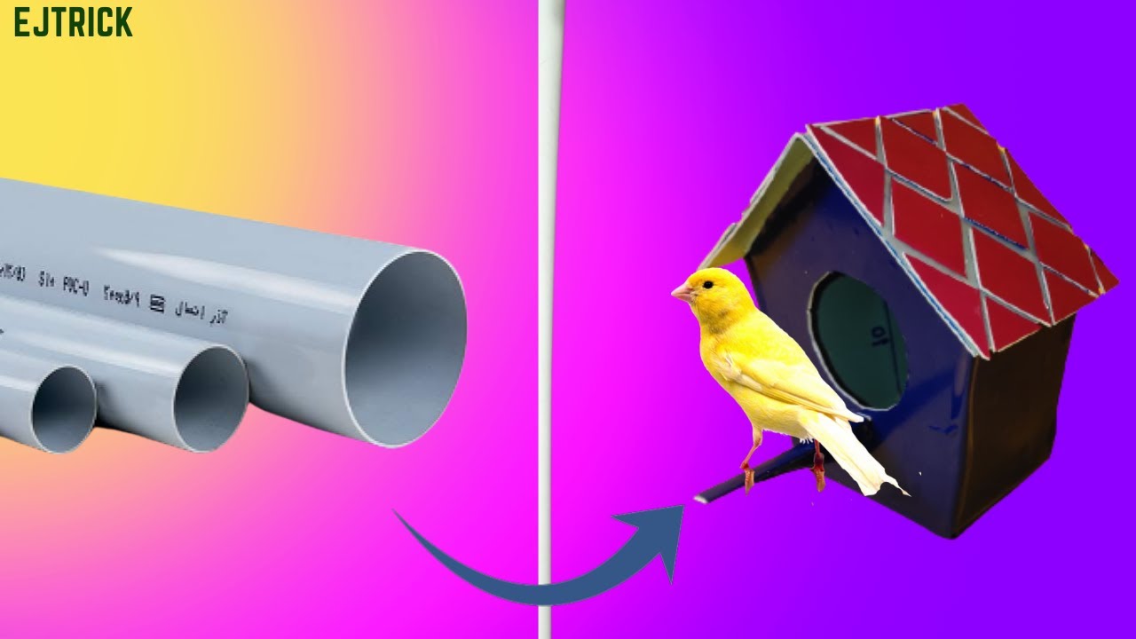 How to make build a DIY birdhouse using PVC pipe - Garden decoration ideas - Bird house