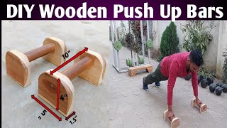 Homemade Wooden Push Up Bars | DIY (@gfrncrafts7979).