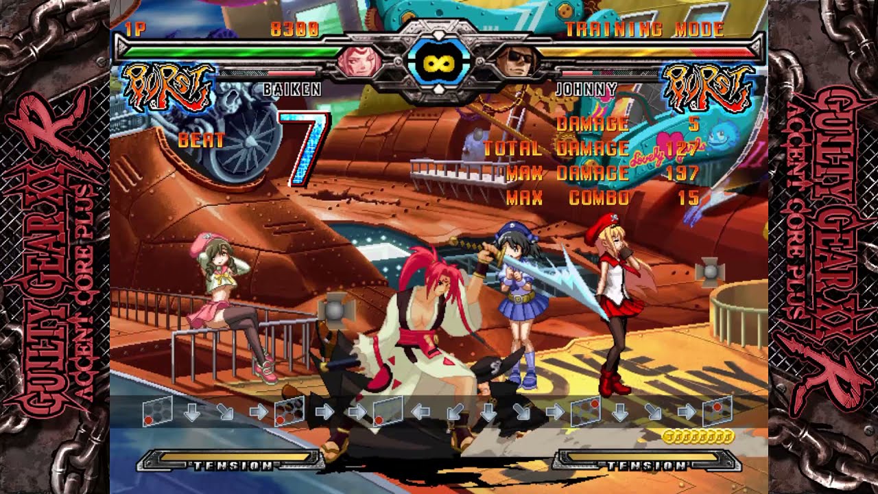 Guilty Gear XX Accent Core Plus R - Baiken Combos