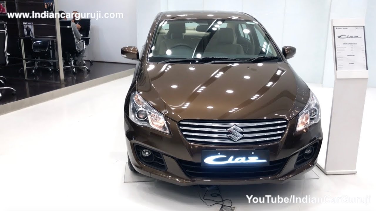 Maruti Ciaz 2018 Top Model Alpha Review Interior Exterior And Features Ciaz Brown Colour
