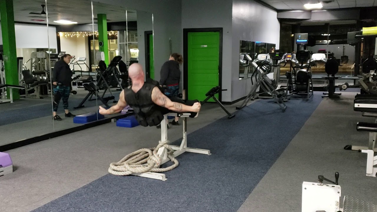 Ab circuit with 40lb weighted vest! YouTube