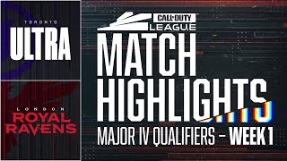 ​@TorontoUltra vs @royalravens   | Major IV Qualifiers Highlights  | Week 1 Day 2