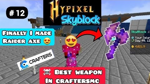 💯 I Got Max Raider Axe only in 270k in Crafters skyblock | 😃🤑 | CraftersMc | Crafters Giveaway