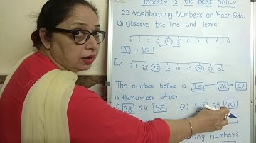 Std 2nd Maths, Part Two - 22 Neighbouring Numbers on Each sides