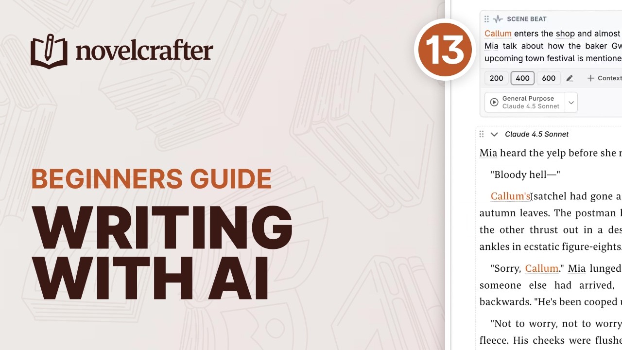 First Steps Writing with AI in Novelcrafter (Ultimate Beginners Guide Part 13)