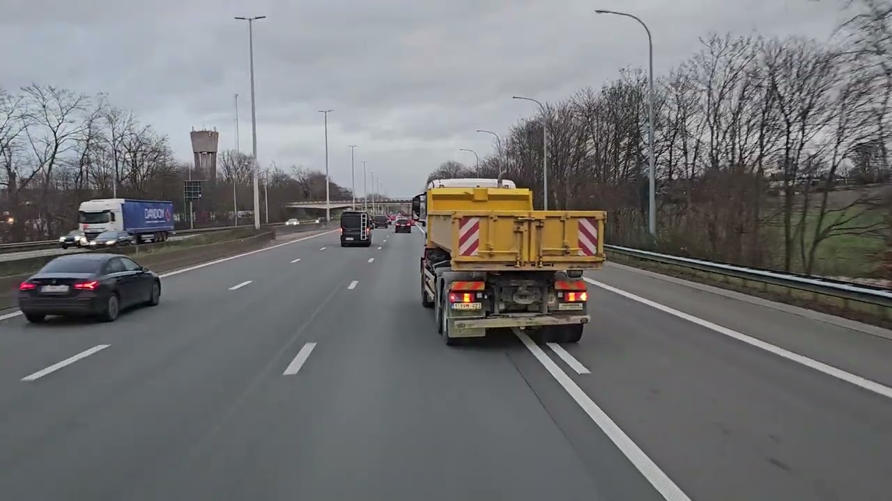 329 4K POV Real Truck Driving MAN TGX 510 Belgium from west to east part 3